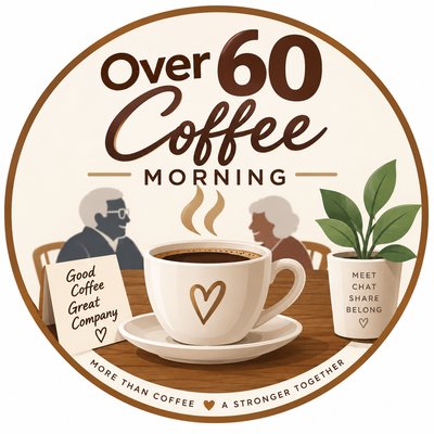 Over-60s coffee morning badge