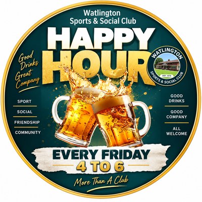 Happy Hour — every Friday, 4 to 6pm